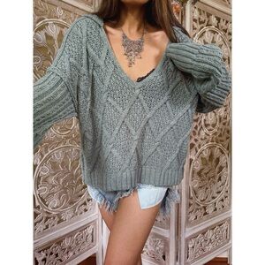 Free People Traveler Cable Knit Sweater
